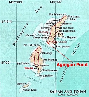 Сайпэн и Тиниан - Карта